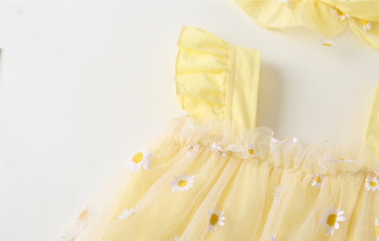 Daisy Romper and Hat Set - Buttercup