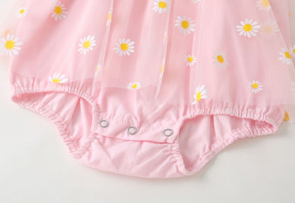 Daisy Romper and Hat Set - Pink