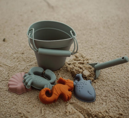 Silicone Sand Play Bucket Set - Dino