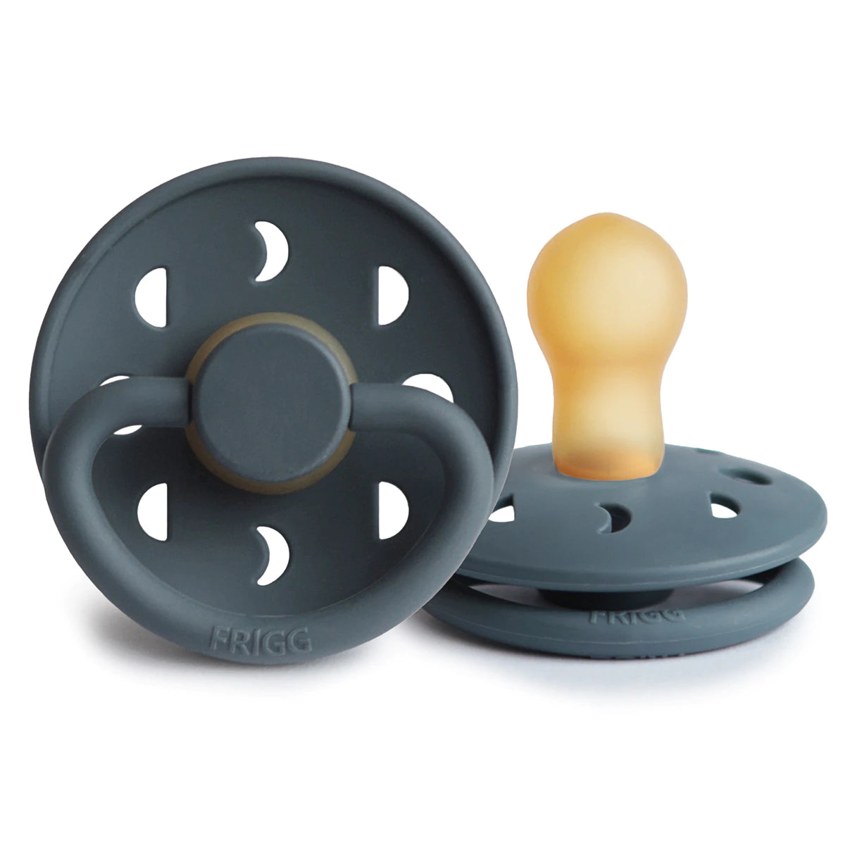 FRIGG Moon Phase Natural Rubber Pacifier - Slate - Size 1