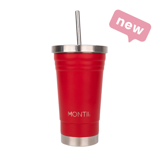MontiiCo Original Smoothie Cup | Cherry Red | For Teens & Adults