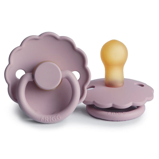 FRIGG Daisy Natural Rubber Pacifier - Soft Lilac - Size 1