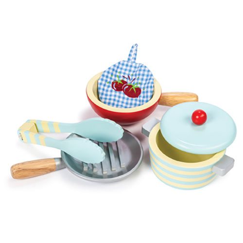 Le Toy Van - Honeybake Wooden Pots &amp; Pans Set