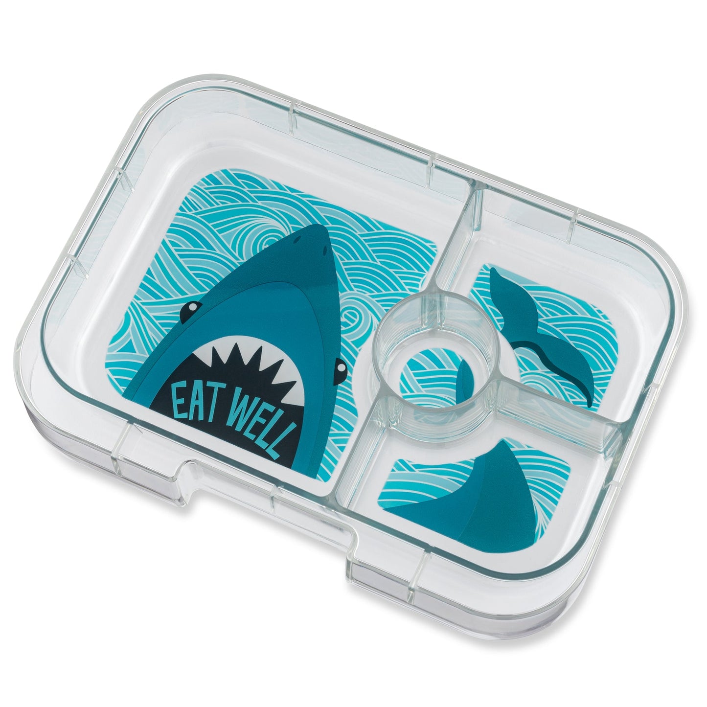 Yumbox Panino Lunch Box | Wow Red & Shark Tray | Leakproof Bento for Kids