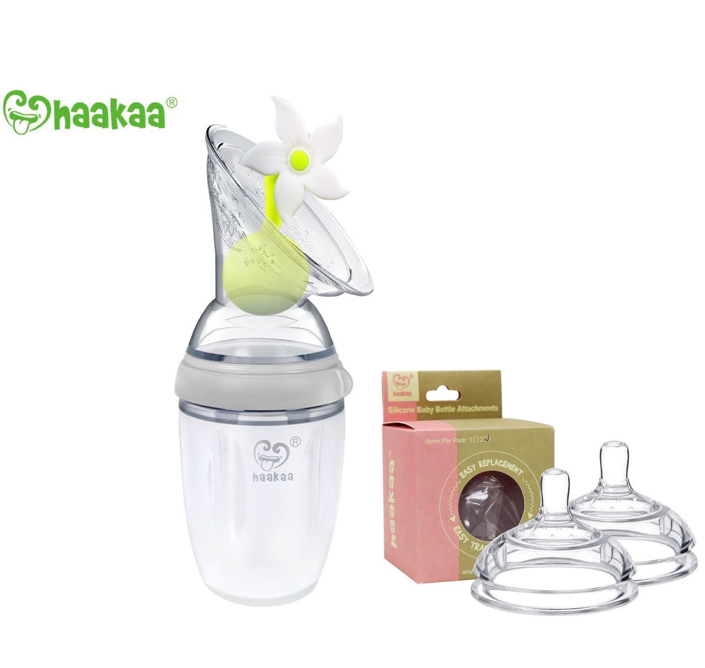 Haakaa - Generation 3 Silicone Breast Pump, Nipple & Stopper Combo
