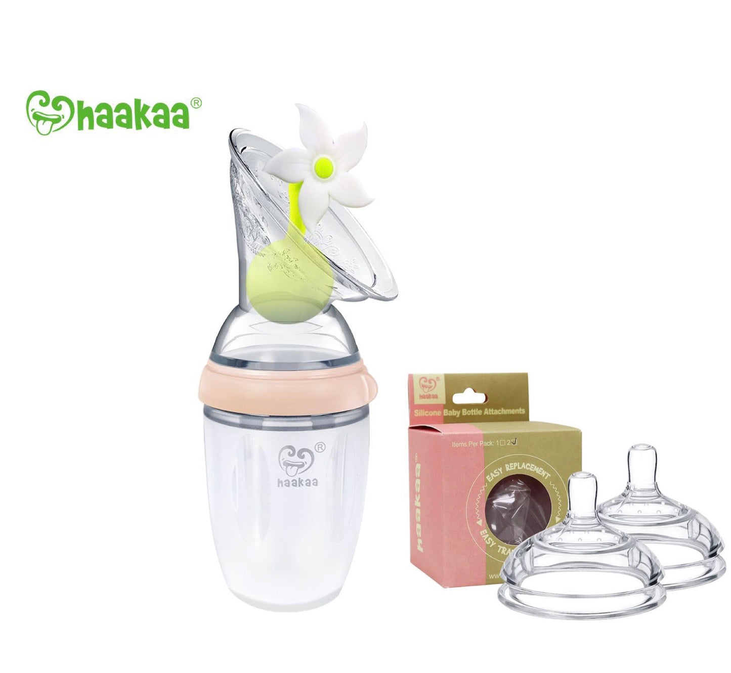 Haakaa - Generation 3 Silicone Breast Pump, Nipple & Stopper Combo