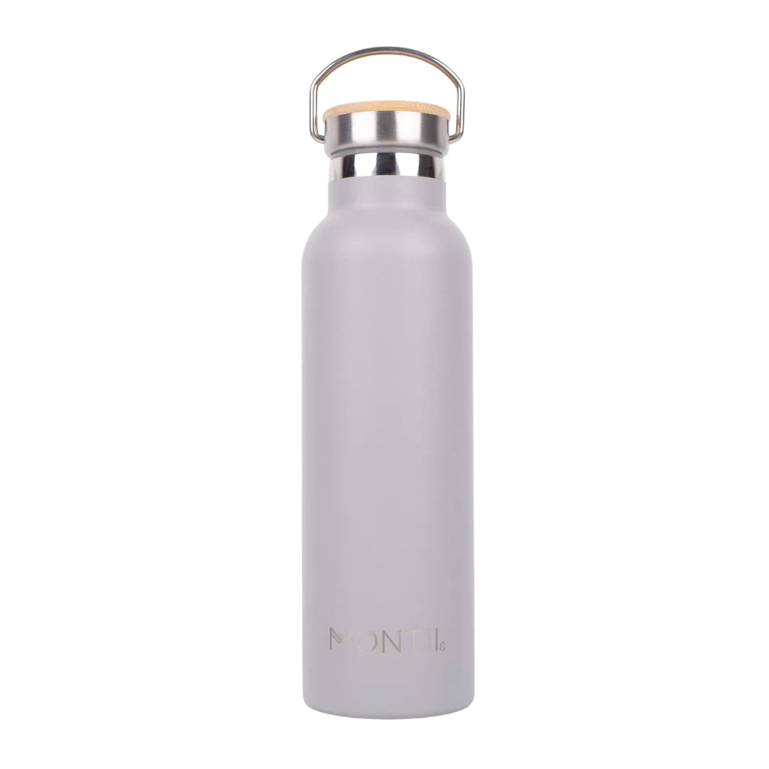 MontiiCo Original Insulated Bottle | Chrome Grey | For Kids & Adults