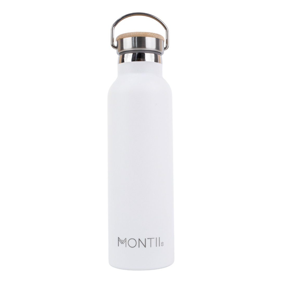 MontiiCo Original Insulated Bottle | Chalk White | For Kids & Adults