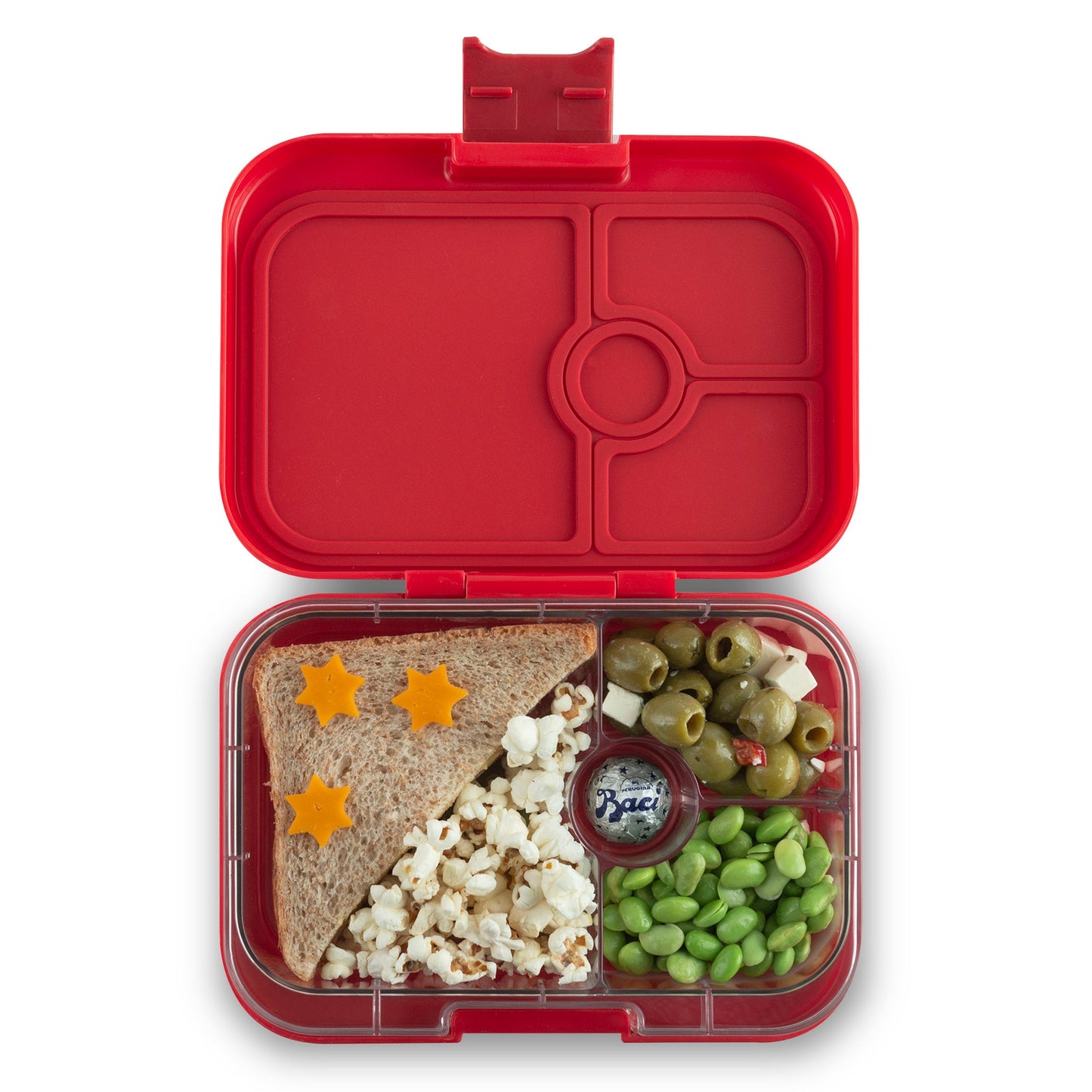 Yumbox Panino Lunch Box | Wow Red & Shark Tray | Leakproof Bento for Kids