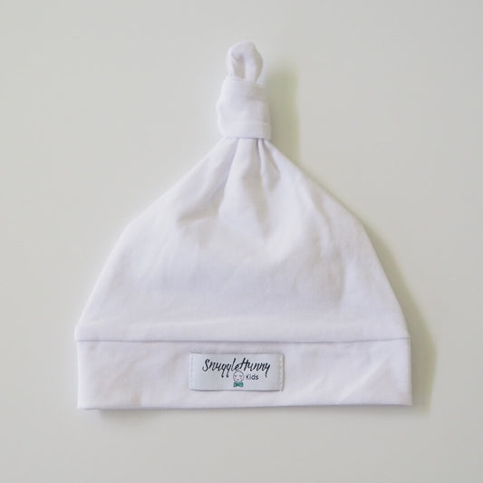 Snuggle Hunny Kids Knotted Beanie - White