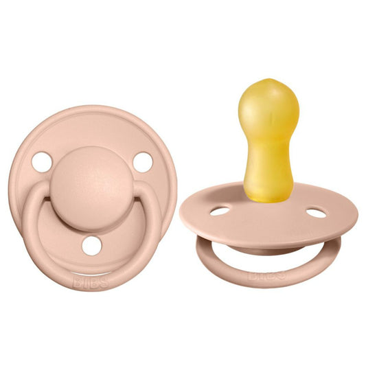 BIBS De Lux Natural Latex Pacifier - Blush Size 2