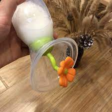 Hakaa - Silicone Breast Pump Flower Stopper 1pk - Orange