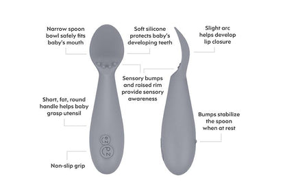 EZPZ - Tiny Spoon Twin-Pack - Pewter