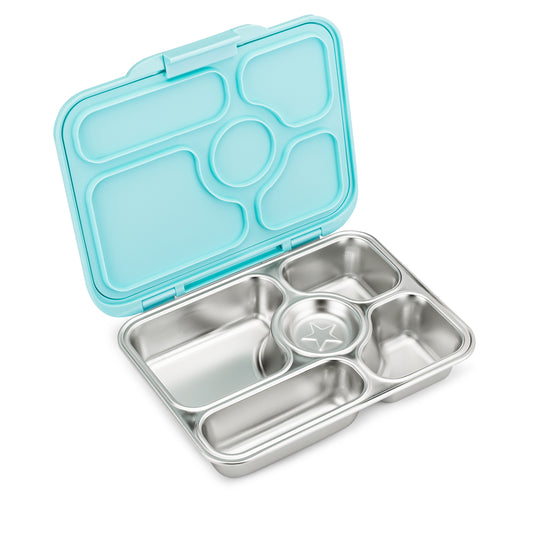 Yumbox Presto | Tulum Aqua Blue | Stainless Steel Leakproof Bento for Kids & Adults