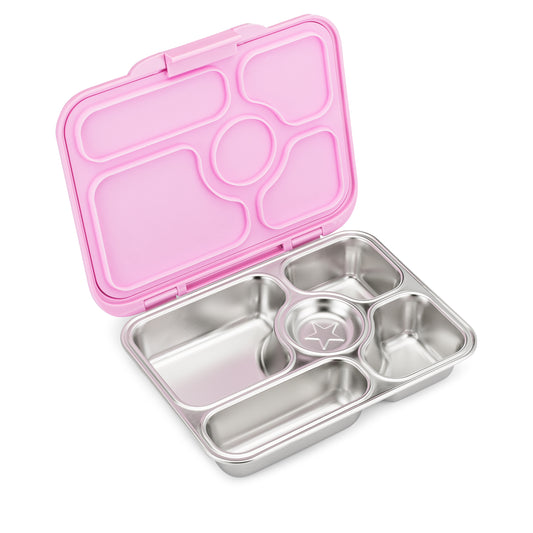 Yumbox Presto | Rose Pink | Stainless Steel Leakproof Bento for Kids & Adults