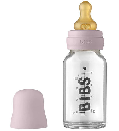 BIBS - Glass Bottle Complete Set 110ml - Dusky Lilac