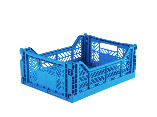 Aykasa - Midi Folding Crate - Electric Blue